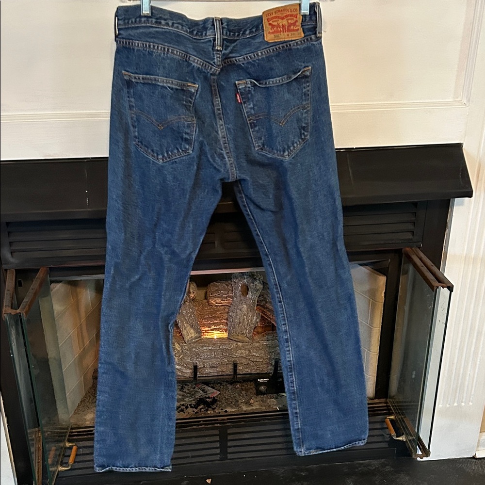 Levi's Men's Straight Blue Jeans - Picture 4 of 4